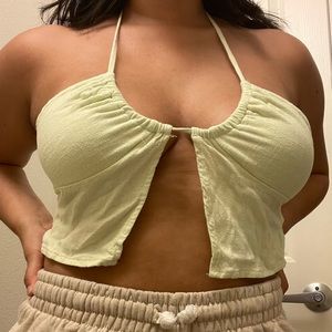 lime green halter top!!